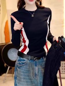 plus Size Pure Cotton Long Sleeve T-Shirt Women Early Autumn Slim Fit Design Versatile Base Layer Top Korean Style Commute Wind