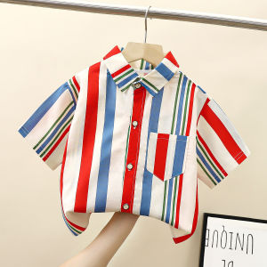 Áo Sơ Mi Cotton Tay Ngắn Mùa Hè Cho Trẻ Em