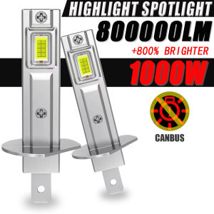 H1 LED Headlight Bulbs for Car Canbus High Power Auto Lights 800000LM 1000W Mini Size Focus Automobile Headlamp Fog Lamp 12V 24V