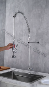 GRIPO High End Pure Copper Chrome Plated Commercial Faucet Single Cold Hot And Cold Hotel Restaurant