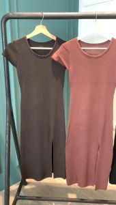 D11410 Favorite Daily Slit Knit Dress