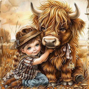 HUACAN Cattle Diamond Mosaic 5d Animal Girl Rhinestones Handmade Diamond Painting Cow Cross Stitch Full Square Round Drill
