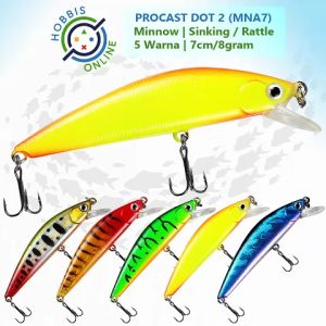 Minnow Lure Umpan Pancing Casting 7cm 8g ProCast Dot 2 (MNA7) Fishing Bait Medium
