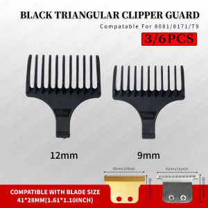 3/6PCS T9 Hair Trimmer Guards Suitable For 41*28mm Barber Haircut Machine Blade Professional Hair Clipper Limit Combs 9mm 12mm