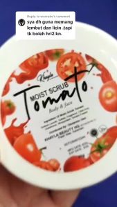 Khayla Scrub Tomato -50gm Merawat Kulit Kusam Jeragat Jerawat Pori Terbuka Kulit Gelap