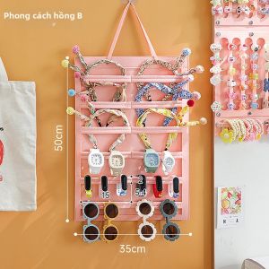 JETTING | Dung Tích Lớn Tóc Nơ Tổ Chức Treo Tường Giá Đỡ Băng Đô Quấn Tóc Lưu Trữ Kẹp Tóc Móc Treo Tiết Kiệm Không Gian Phụ Kiện Cho Bé Gái Ce14