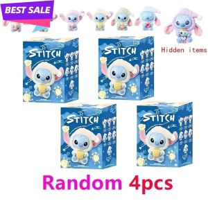 52TOYS | 2026*Stitch Eat Something Before Sleep Series Blind Box Plush Vinyl Toys Cute Doll Labu V3 Mystery Box Bag Pendant Decor Gift