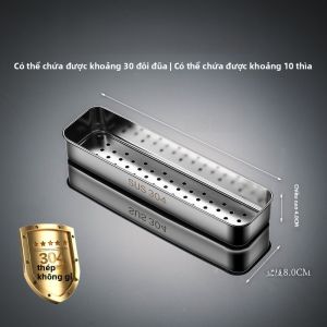 Hộp Đựng Thìa Bằng Thép Không Gỉ 304 Có Nắp Đậy Kệ Đựng Thìa Giá Để Đồ Dùng Ăn Uống Giá Để Đồ Dùng Nhà Bếp Hộp Đựng Đồ Dùng Nhà Bếp