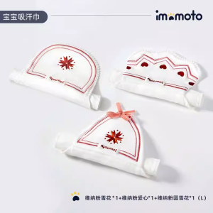 Pure Cotton Sweat Absorbent Towel for Children Thin Model Kindergarten Baby Name Embroidery Four Seasons Boys And Girls Sweatband