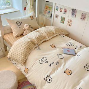 WUYINLIANGPIN | Bộ Đồ Chăn Ga Gối Bằng Cotton cho Ký Túc Xá Sinh Viên