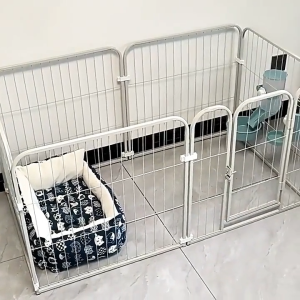 Greenpets 160CM Pet Fence Playpen for Dogs Cats Adjustable DIY Pet Cage Sturdy Anti-Collision Safety Barrier Multi-Model Expandable Pet Play Pen