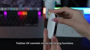 Gương Trang Điểm Du Lịch Camera Kiểm Tra Kem Chống Nắng UV Độ Phóng Đại 2X Kích Thước Bỏ Túi Có Đèn Gương 35 Inch L Dành Cho Làm Đẹp Và Chăm Sóc Da
