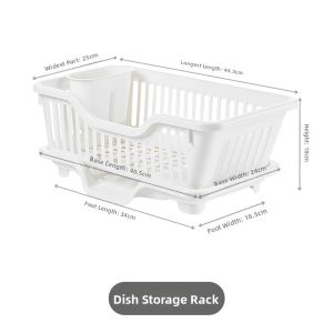 OUHUAGUAN | Drainage Dish Rack Single Layer Small Kitchen Storage
