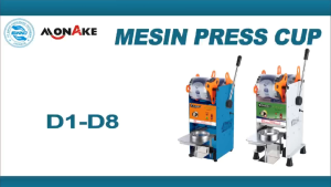 MONAKE German Tool Mesin Cup Sealer Mesin Press Gelas Plastik bisa Sealing Machine Alat penutup minuman 22oz 9oz 16oz 18oz 14oz 12oz / 75cm 9cm 95cm Mesin Segel Gelas Alat Pres Gelas D8