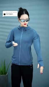 Jaket Hoodie Fioline Dry Fit Premium Wanita - Pelindung UV & Dry Fit Multicolor