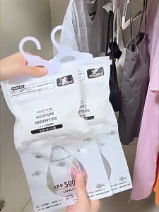 Hanging Dehumidifier Dry Bags - Moisture Absorber & Closet Deodorizer for Wardrobe Bedroom Bathroom