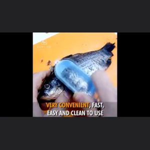 Fish Scales Remover with Cover Fish Scraper Remover Fishing Descaler Kitchenware Tool Scraping / Alat Buang Sisik Ikan