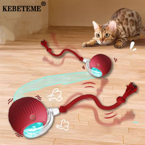 (Local Seller) KEBETEME Electric Interactive Cat Toy Ball Super Drive Cat Rolling Balls Motion Activated Sensor Pet Kitten Teaser Game Toys