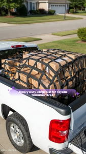 AKIOKI Pickup Cargo Net for Toyota Tamaraw Heavy Duty 47x47 Inch Adjustable Truck Bed Cargo Holder Net With Bag