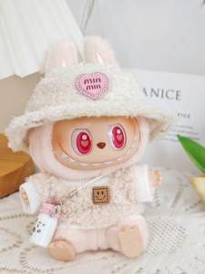 Labubu Second Generation Vinyl Clothes Sitting Posture Shy V2 Accessories Doll Trendy Cotton Plush Toys for Party
