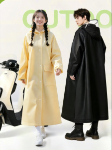 ZHENGYU | Womens Long Style Full-body Rain Protection Student Use Electric Bike Raincoat