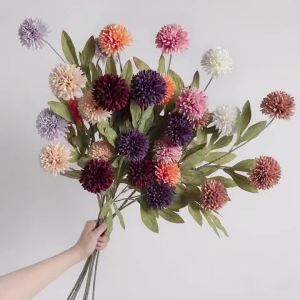 4 Đầu Cành Hoa Giả Bồ Công Anh Lụa 70CM Dùng Trang Trí Nhà Cửa Bàn Ăn Tự Làm - Bó Hoa Giả