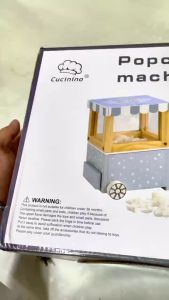 Hntob Wooden Popcorn Machine Play Set Montessori Educational Toy Pretend Play Toddler Toys