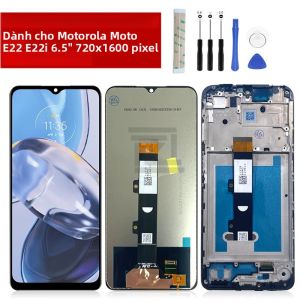 Màn Hình LCD 6.5 Inch Kèm Khung Bộ Phận Cảm Ứng Lắp Ráp Màn Hình Điện Thoại Di Động Motorola Moto E22/E22i Màn Hình IPS Điện Dung Thay Thế