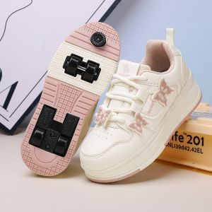Adjustable Invisible 4-Wheeled Childrens Sneakers With Wheels