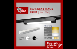 DFS LED Linear Track Light 20W / 30W Flood Light Linear Light 6000K / 4000K / 3000K / Tri Tone - 1 Year Warranty - Self-Collection or Delivery Available