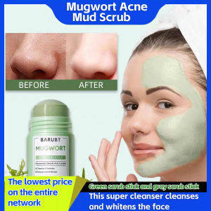 MUGWORT Mugwort Acne Clay Mask Stick Mud Clay Mask Cleanses Pores Blackheads Relieves Redness 3 colors of Clay Stick