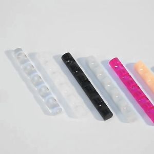 5 Grid Tempat Tatakan Kuas Nail Art Akrilik Fragmen Daun Emas Makeup Brush Holder Berwarna Kesederhanaan Display Brush Nail Art