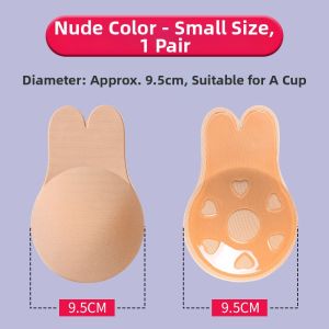 HANXIUYU | Seamless Support Lift Breathable Thin No Nipple Show Rabbit Ears Lifting Pads
