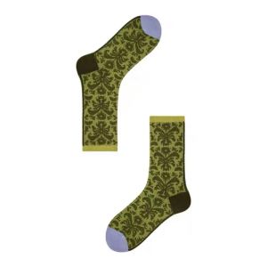 Trendy Silhouette Print Curly Pattern Knee Socks Socks Womens Vintage Cotton Socks Ins Trend Multicolor Basic Line Socks