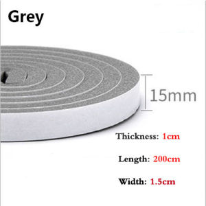 2M Sponge Foam Seal Strip Tape Adhesive Anti Collision Soundproof Weather Stripping for Doors Windows Furniture Protection