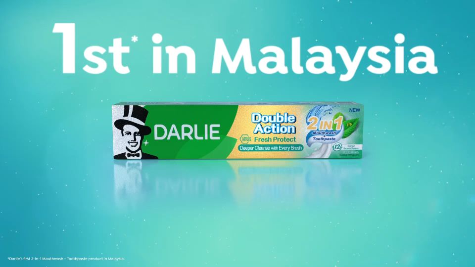 [NOT FOR SALE] DARLIE Double Action Fresh Protect 2in1 Mouthwash + Toothpaste 25g x2