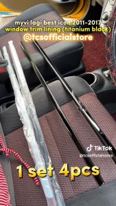 TCS PERODUA VIVA CAR WINDOW LINING TRIM MOULDING STAINLESS STEEL ACCESSORIES KERETA