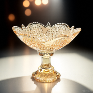 2025 New Crystal Glass Plate Highball Glass Premium Small Fruit Tray Fruit Tray High Aesthetic Value High End Ice Cream Luxury