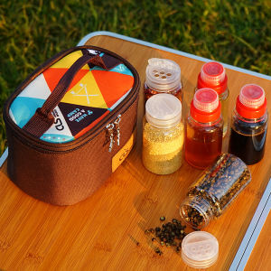 Outdoor Picnic Seasoning Bottle Seasoning Containers Camping Barbecue Mini Seasoning Subpackage Cans Portable Storage Tank 6 Pieces Suit