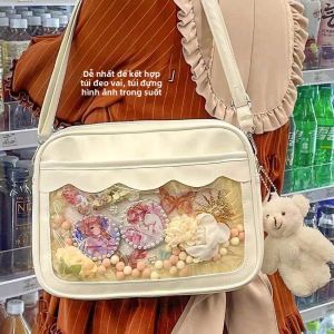 Túi Đeo Chéo Dung Tích Lớn Cho Học Sinh Túi Đeo Chéo Phong Cách Hàn Quốc Cho Nữ Túi Đeo Chéo Thường Ngày Túi Đeo Chéo PU Mềm