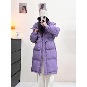 LIANGYILAILIN | Purple Long Over-knee Thick Winter Coat Oversize