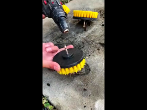 3PCS Drill Brush Set – Power Scrubber Cleaning Kit for Car Tires Carpet Glass (2" 3.5" 4")