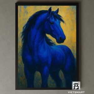 Tranh Nghệ thuật "Ngựa Xanh" VIETSMART ART - Sơn dầu 60 x 90cm