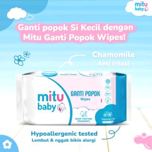 MITU BABY Ganti Popok Wipes 50 sheets | Tisu Basah | Odor - Fighting Fragrance | No Paraben | No Alcohol