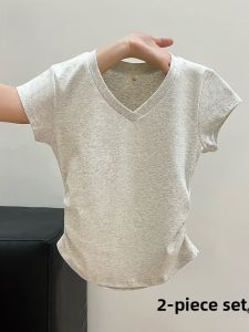 MiiOW | Cat Woman Classic Versatile Waist-Cut Sleeveless Top Women Summer Outdoor Thin Korean Style Spicy Short Sleeve T-shirt