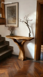 Bàn Console Gỗ Nghệ Thuật – “Rễ Mộc Nâng Nắng” - Mộc Nhà Nếp