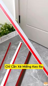 Ron PVC chặn khe hởThanh cao su dán chân cửa chống côn trùng cách âm phù hợp mọi loại cửa K185