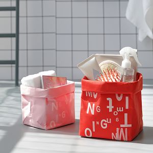 Ins Style Washable Colorful Thickened Dupont Paper Flower Pot Decorative Bag Storage Bag for Snacks Cosmetics in Home Use