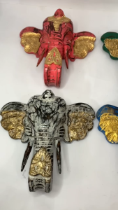 PATUNG GAJAH MINI 20CM-DEKORASI DINDING KEPALA GAJAH-ELEPHANT HEAD WALL DECORATION