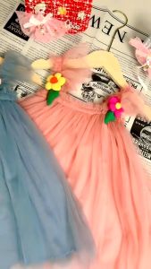 Dress Tanpa Lengan Anak Perempuan Motif Tile 3D Bunga